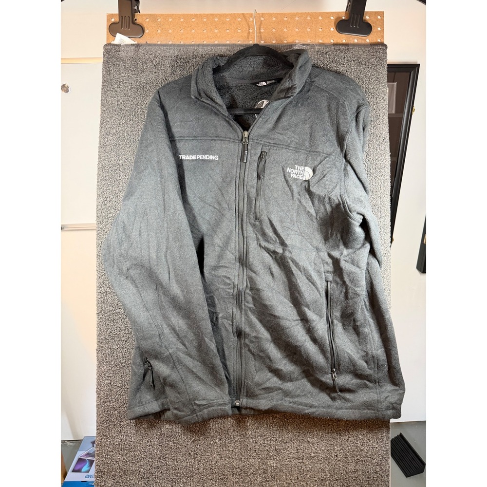 The North Face Fleece Jacket Mens XL Gray Full Zip Tradepending Logo